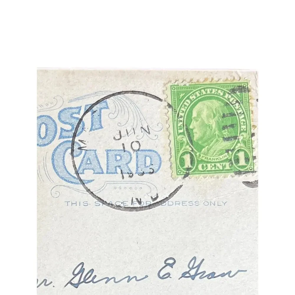Vintage 1935 Ephemera RPPC Postcard Souvenir Turkey Run State Park WB Guthrie
